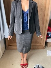 Jäger Brown coudrouy Skirt And Jacket Suit Set Size 10/12