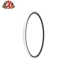 ALTA BICYCLE WIRE BEAD 700 x 28c LIGHTWEIGHT WHITE TIRE SPEEDY SLICK TREAD.