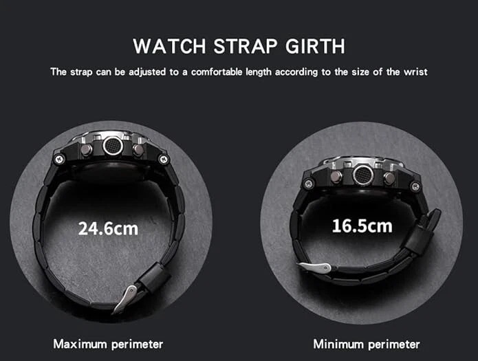 Relojes de pulsera digitales tácticos deportivos impermeables para hombre Foto 3 de 4