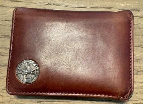 Vintage Mens Fossil Golf Classic Brown Leather Trifold Wallet - Photo 1/10