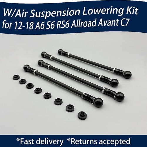 💥for Audi A6 S6 RS6 ALLROAD C7 Adjustable AIR SUSPENSION LOWERING LINKS KIT - Picture 2 of 5