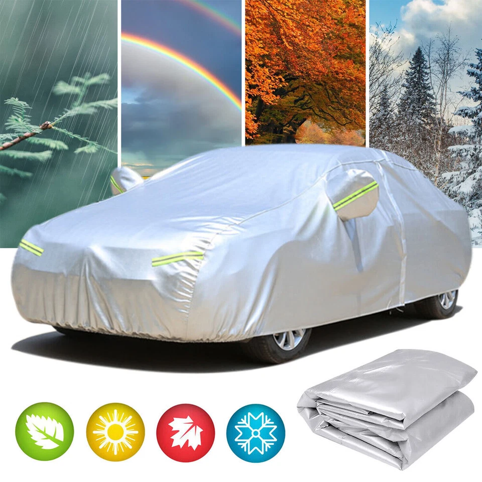 For VOLVO S80 Car Cover Outdoor Snow Dust Sun Rain All Weather Protection USA - Image 2 of 4