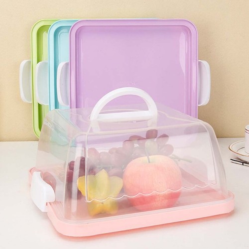 Portable Plastic Square Cake Box Cupcake Dessert Container for Case Handheld for - Picture 7 of 12