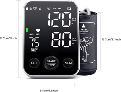 #ad #ad Automatic Blood Pressure Monitor Upper Arm Cuff Digital BP Machine Home Use LCD $25.99