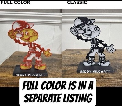 Reddy Kilowatt Electrician Lineman Sign 6” Retro Mascot Figure