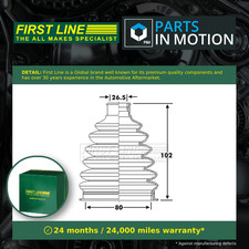 CV Joint Boot fits MINI COOPER R56 1.6D Front Outer 06 to 13 C.V. Driveshaft New