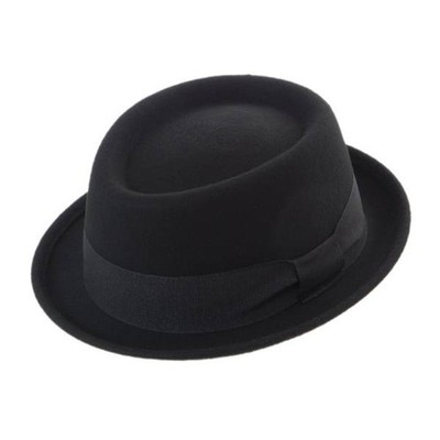 Faustmann Diamond schwarz Filz Hut Pork Pie Hüte Wolle Wollfilz schmal