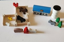 Brio Vintage Wooden Animal Farm Set No. 33575, 1 fence post missing, NO BOX