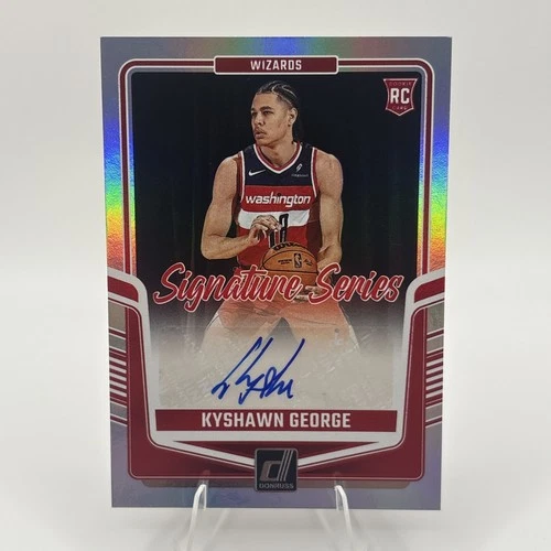 2024-25 Panini Donruss Signature Series Kyshawn George SS-KGW Auto RC Wizards
