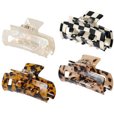 4Pcs Hair Claw Clips, Acetate Hair Banana Barrettes, French Butterfly Jaw Clips,