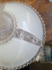 Antique Vintage Decorative Ceiling Light Fixture Blue Clear Glass Light Shade  — photo 4