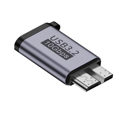 Aluminum Alloy Micro B USB 3.0 to Type C Adapter Fast 10Gbps for HDD Data Sync