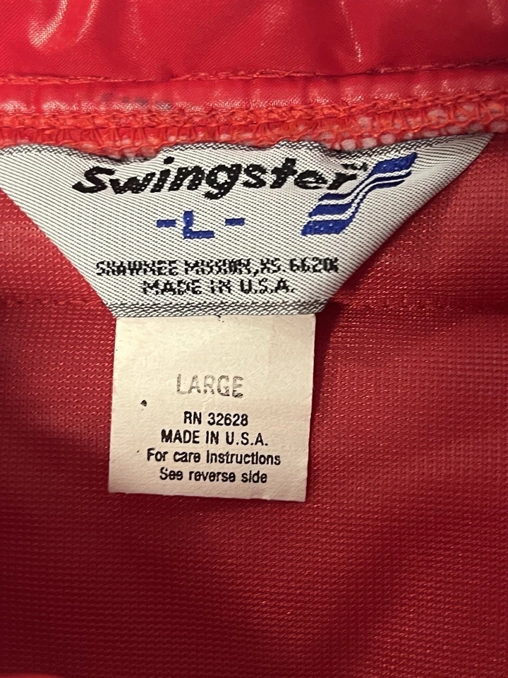 De Colección Abrigo Estilo Swingster Puffer Rojo Talla L Hecho en EE. UU. RJ CORMAN Parche Ferroviario Foto 4 de 4