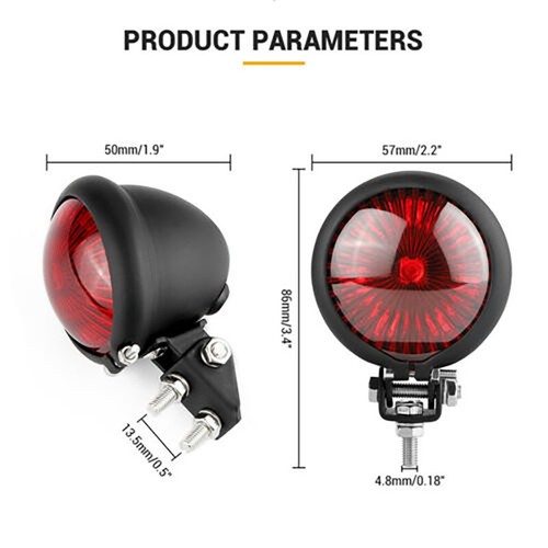 Motorcycle LED Brake Light for Cafe Racers Bobbers Enhances Style and Safety - Picture 22 of 24