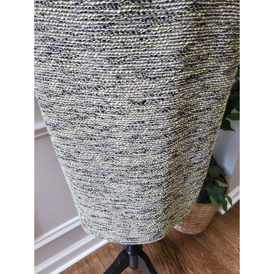 Tahari Women Green & Black Polyester Square Neck Sleeveless Knee Length Dress 16 - Image 4 of 4