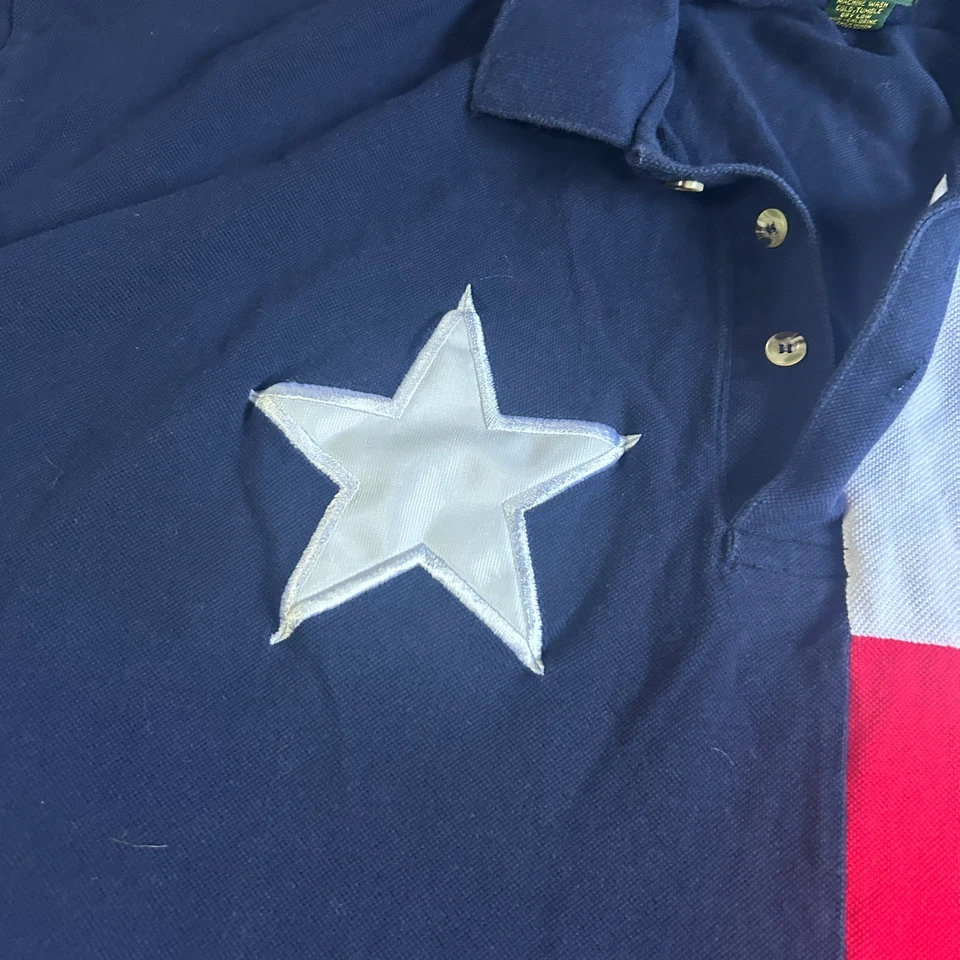 Camisa Polo Tiger Hill Bandera Texas Vintage Años 90 Clásica Bordada Talla 4XL Foto 4 de 4