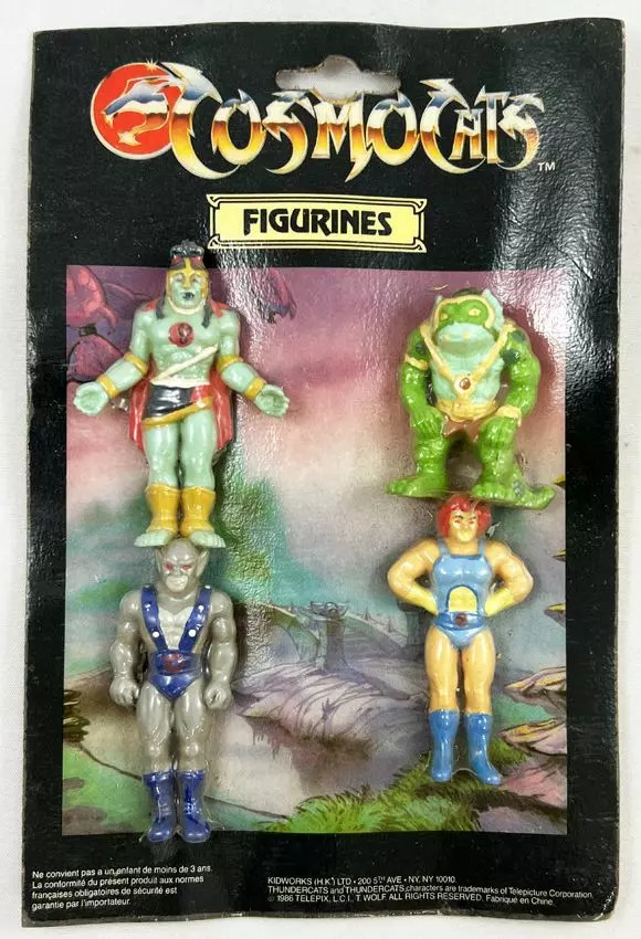 Figurines Gomme Cosmocats Kidworks avec Lion-O et Mumm-Ra pour collectionneurs