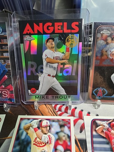 2025 Bowman Mike Trout Catch Of The Day Cards Topps Chrome 1986 Angels 10 Lot - Picture 3 of 6