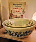 Vintage Pyrex Spring Blossom Crazy Daisy Cinderella Nesting Bowls Released 1972