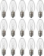 24 Pack C7 Night Light Bulbs, 15 Watt Night Light Bulbs Dimmable, E12 Candelabra