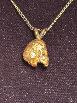 Rare Alaskan Gold Nugget Pendant - 0.11 Troy Oz - Investment Grade Native Gold