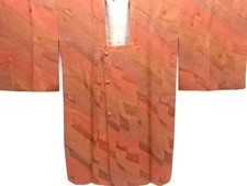 7686334: JAPANESE KIMONO / MICHIYUKI COAT / SILK / BOKASHI / WOVEN DOTS