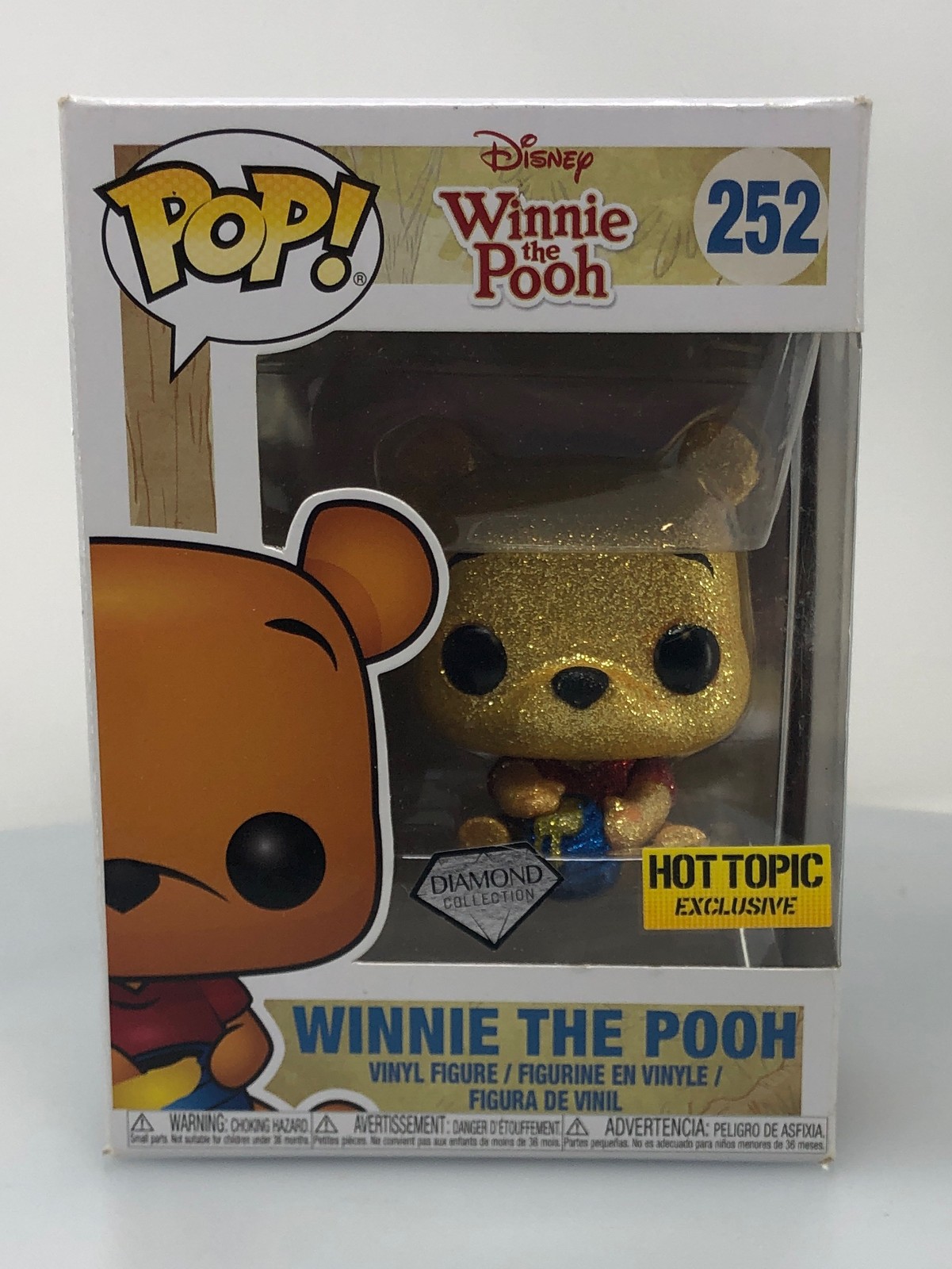 Winnie The Pooh Seated Diamond Glitter #252 Damaged Box See Pics