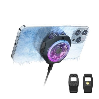 Magnetic Cell Phone Cooler 4Pro, Portable RGB Cooling Fan, Cellphone Radiator...