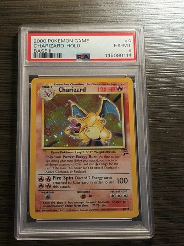 Pokémon TCG Charizard Base Set 2 Holo Rare Card 4/130 PSA 6