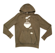 Panera Bread Adult Hoodie Employee Sweatshirt Mac & Cheese Olive Green Sz M