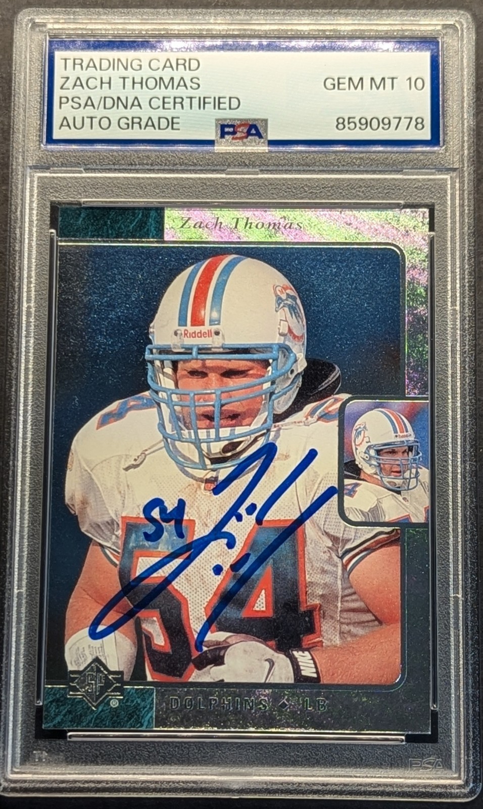 ZACH THOMAS Rookie Auto 1996 Upper Deck SP Authentic PSA 10 Gem Mint Auto RC