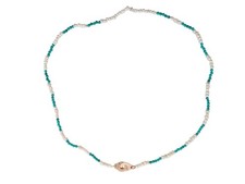 COLLIER PENDENTIF DINH VAN MENOTTES R8 EN OR ROSE 18K GOLD NECKLACE CUFFLINKS