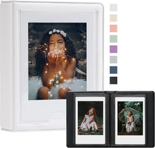 Instax Mini Photo Album Plastic Customizable Cover, 28 Pockets Polaroid Photo Al