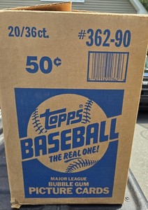 1990 TOPPS WAX BASEBALL CASE