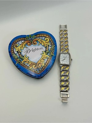 Brighton Coconut Grove Watch Two-tone Gold & Silver Plated Chunky & Tin