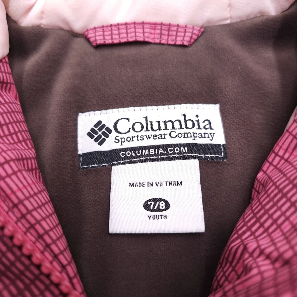 Columbia Pink Jacket Girls Size 7/8 Ski Snowboard With Hood - Image 2 of 4