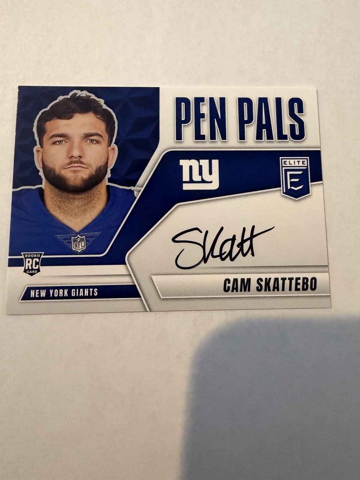 2025 Donruss Elite Cam Skattebo Pen Pals Rookie on card Auto