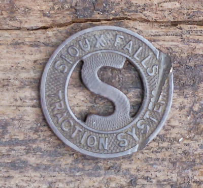 #ad 1918 Sioux Falls SD Traction System Transit Trolley Token South Dakota $6.95