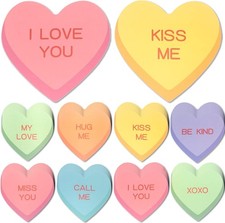 48 PCS Valentines Day Candy Heart Cutouts Colorful Bulletin Board Decor Kit