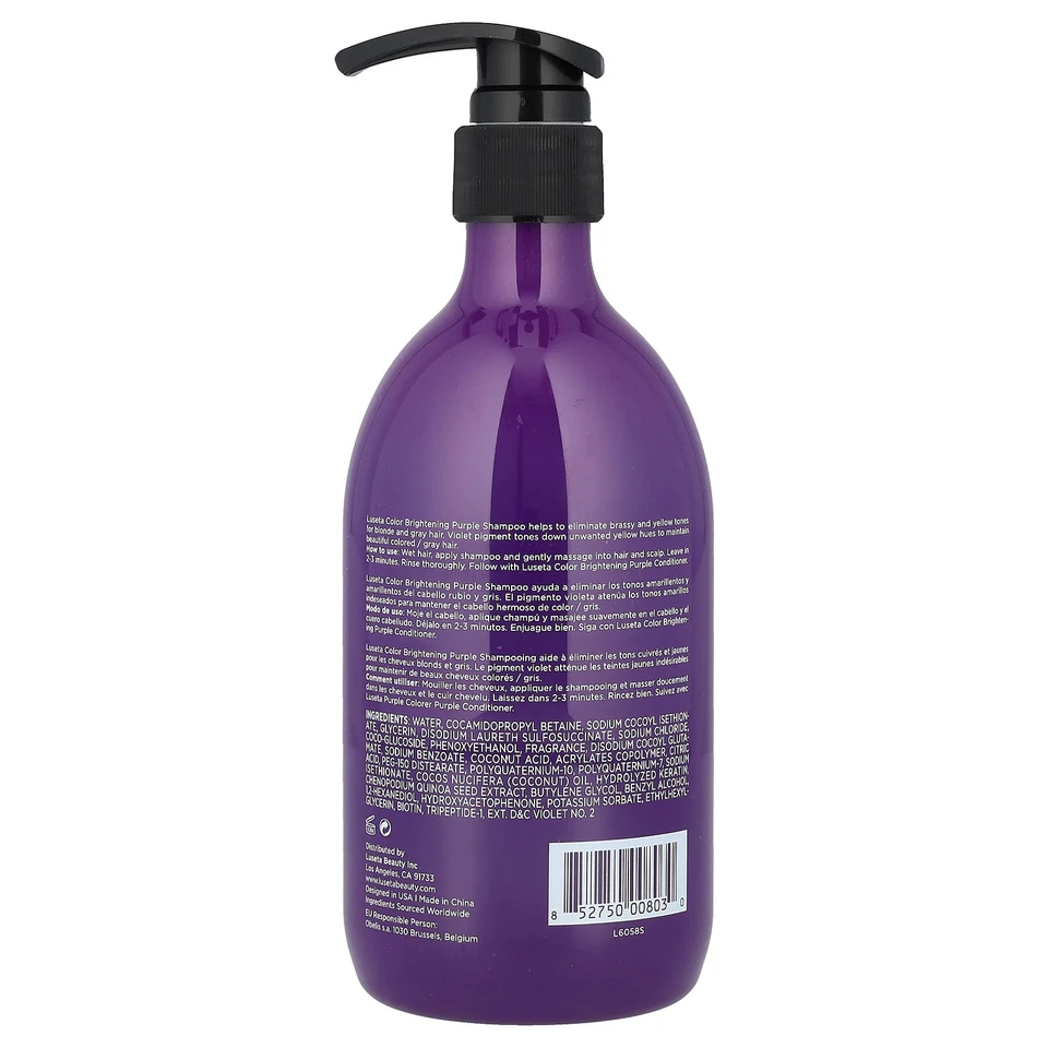 Color Brightening Purple Shampoo, For Blonde & Gray Hair, 16.9 fl oz (500 ml) - Image 2 of 2