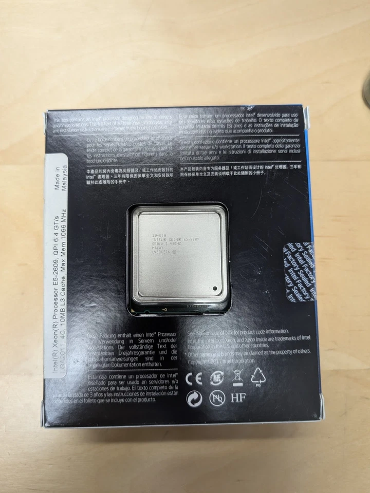 Intel Xeon E5-2609 Server Processor LGA 2011 Workstation 4 Cores New Sealed NIB - Image 2 of 4