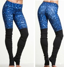 Alo Yoga Goddess Ribbed Kaleidoscope High Waist Leggings in Blue/Black Women