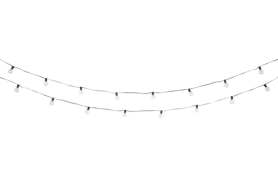 : 18.5-ft Solar Black Outdoor String Light with 15 White LED Globe Bulbs - Image 4 of 4