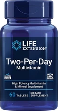 Life Extension Two-Per-Day Multivitamin – Daily Dose of 60 Count (Pack 1) 