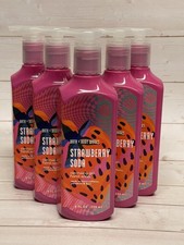 Bath Body Works Strawberry Soda Cleansing Gel Hand Soap x5