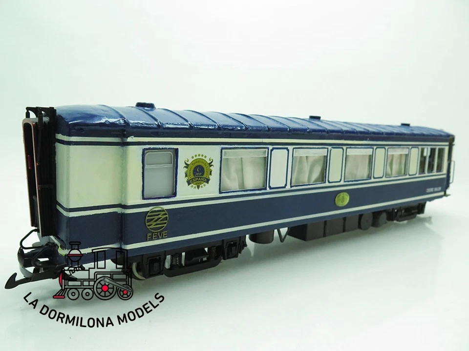 AG691 Escala G - LGB ARTESANAL - COCHE SALON TREN EL TRANSCANTABRICO de la FEVE  - Imagen 3 de 4