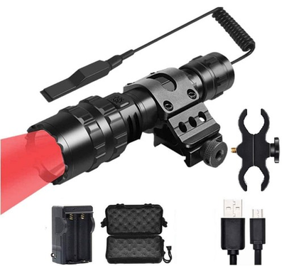 #ad Red Light Hunting Flashlights Rechargeable 700 Yard 1800 Lumens Predator Tact... $70.26
