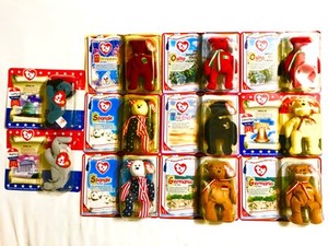 11 McDonald's Ty Teenie Beanie Babies 2000 & American Trio Plush Toys New In Pac