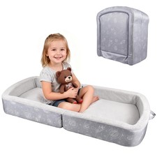 Portable Toddler Travel Bed Foldable Toddler Bed W/ Washable Cover Toddler Floor