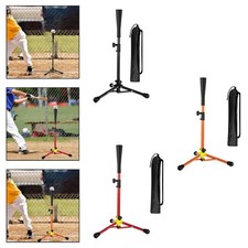 Batting Tee 75 -115cm Height Adjustable Softball Hitting Tee with Storage Bag